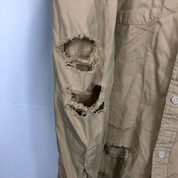 Topman Distressed Twill Shirt Sz S - Picture 6 of 12